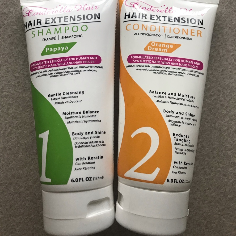 Hair extension shampoo and conditioner